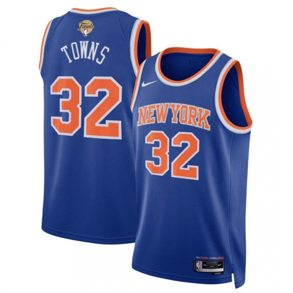 Karl-Anthony Towns New York Knicks Blue 2026 NBA Finals Patch Swingman Jersey - Icon Edition-Pro Kit Vault | Brand New 26/27 Sports Jerseys